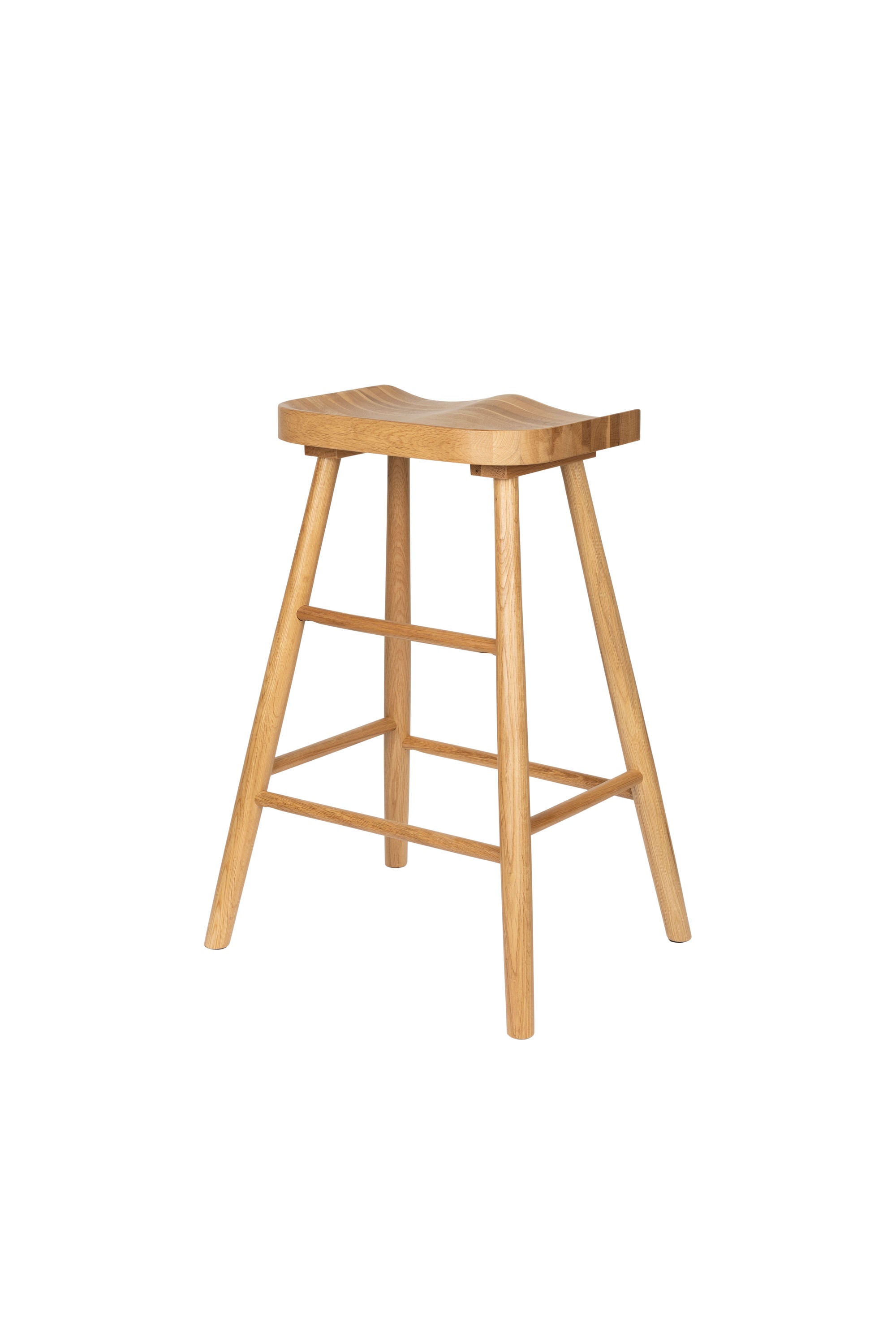 Vander Natural Oak Wood Counter Stool